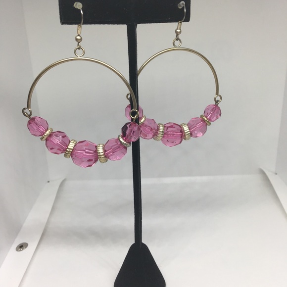 🍭 VINTAGE HANDMADE PINK & BLUE EARRING BUNDLE - Picture 4 of 5